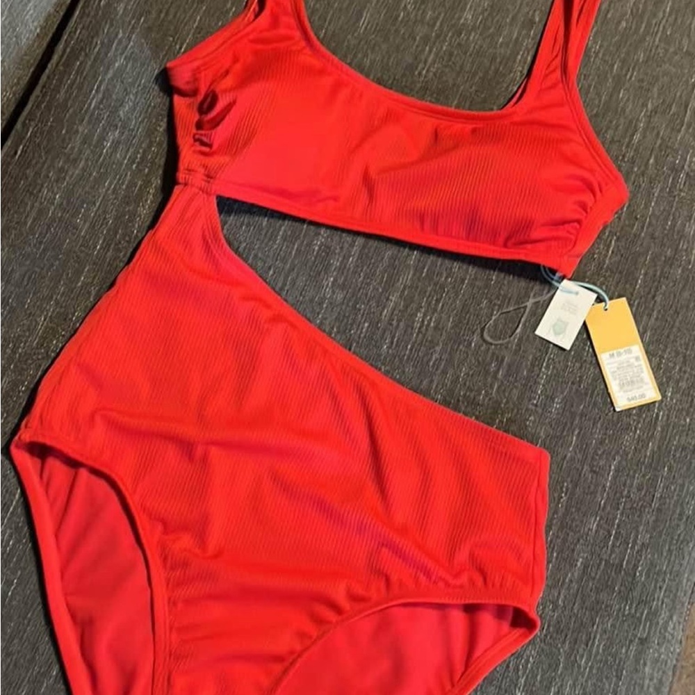 Womens Red Kona sol sexy cut out Swimsuit Sz large
